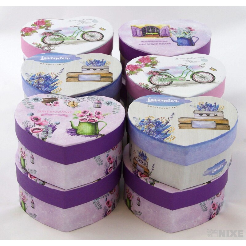 KRABICE SRDCE MIX 12ks 10x5cm*