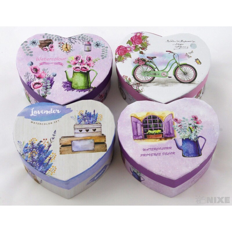 KRABICE SRDCE MIX 12ks 10x5cm*