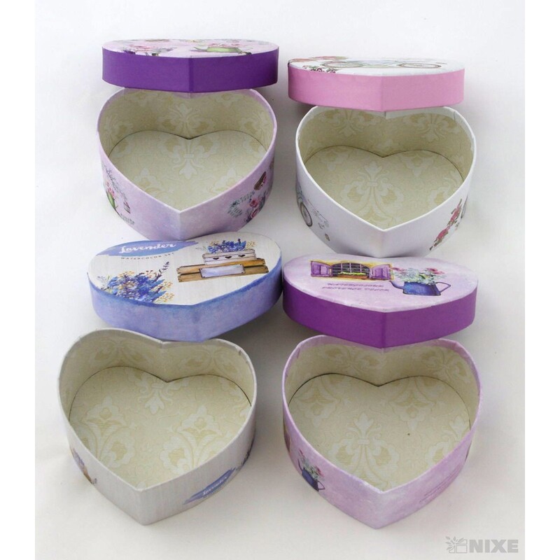 KRABICE SRDCE MIX 12ks 10x5cm*