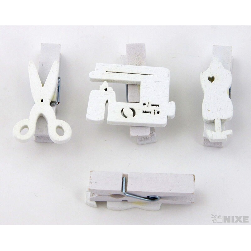 KOLÍČEK MIX 3,5cm 6ks*BÍLÁ