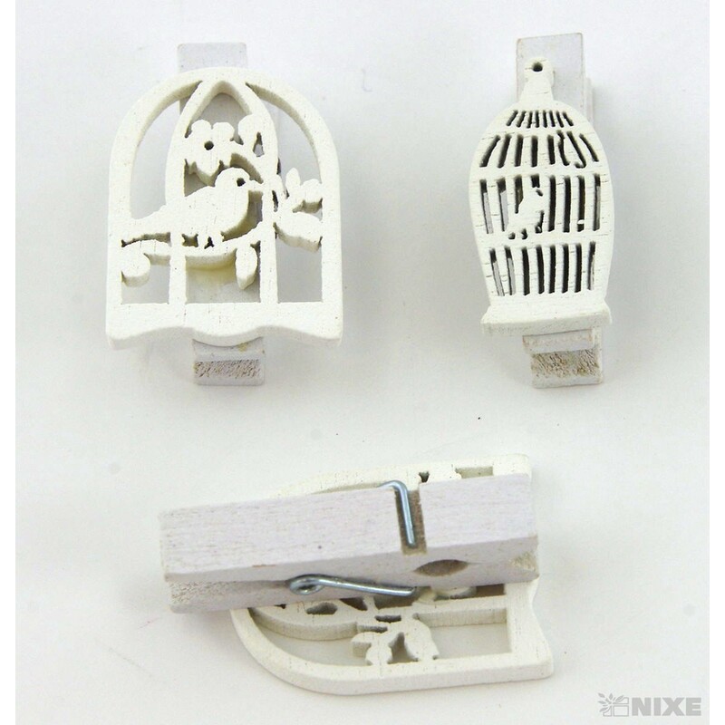 KOLÍČEK KLEC 3,5cm 6ks*BÍLÁ