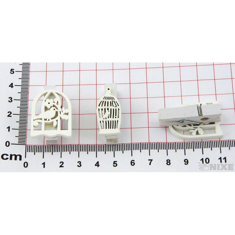 KOLÍČEK KLEC 3,5cm 6ks*BÍLÁ