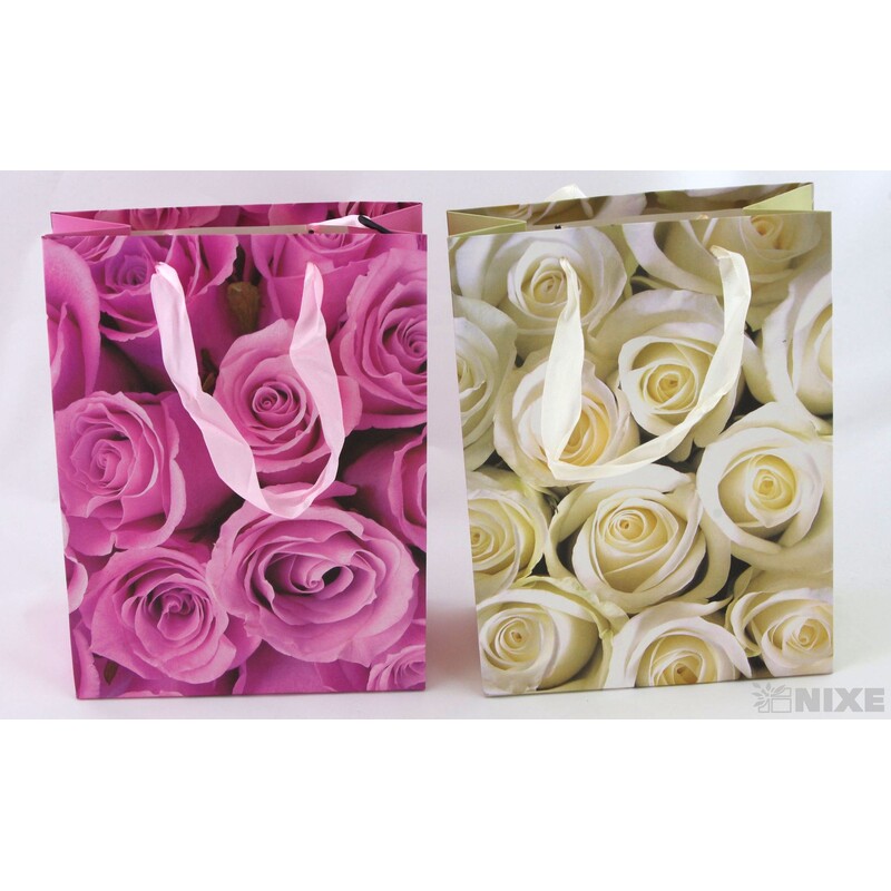 TAŠKA P RŮŽE 17x24x8cm*MIX BAREV