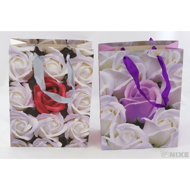 TAŠKA P RŮŽE 17x24x8cm*MIX BAREV