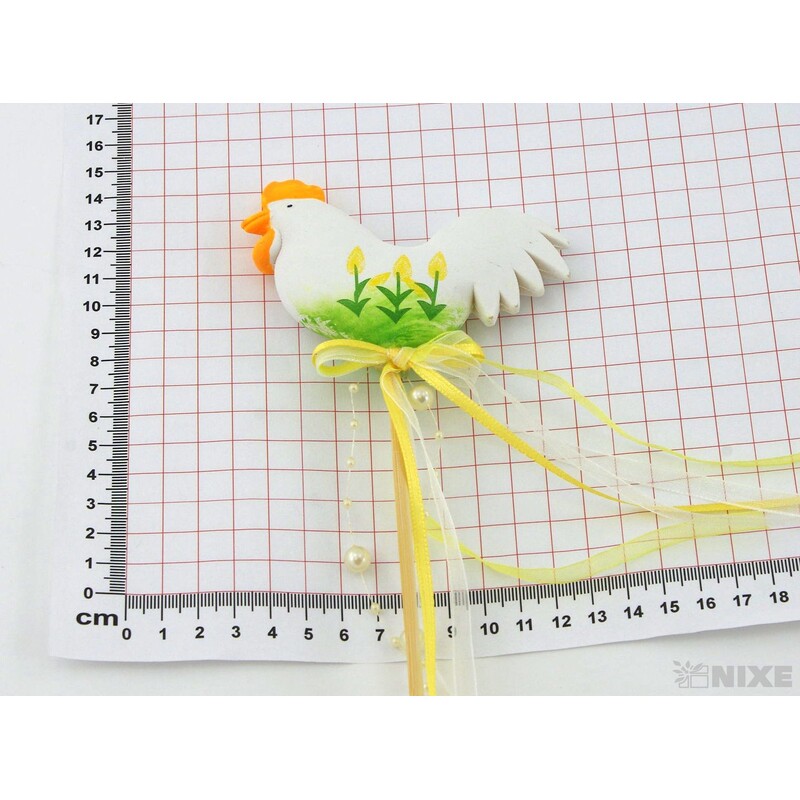 ZÁPICH KOHOUT 6ks 8x43cm*BÍLÁ