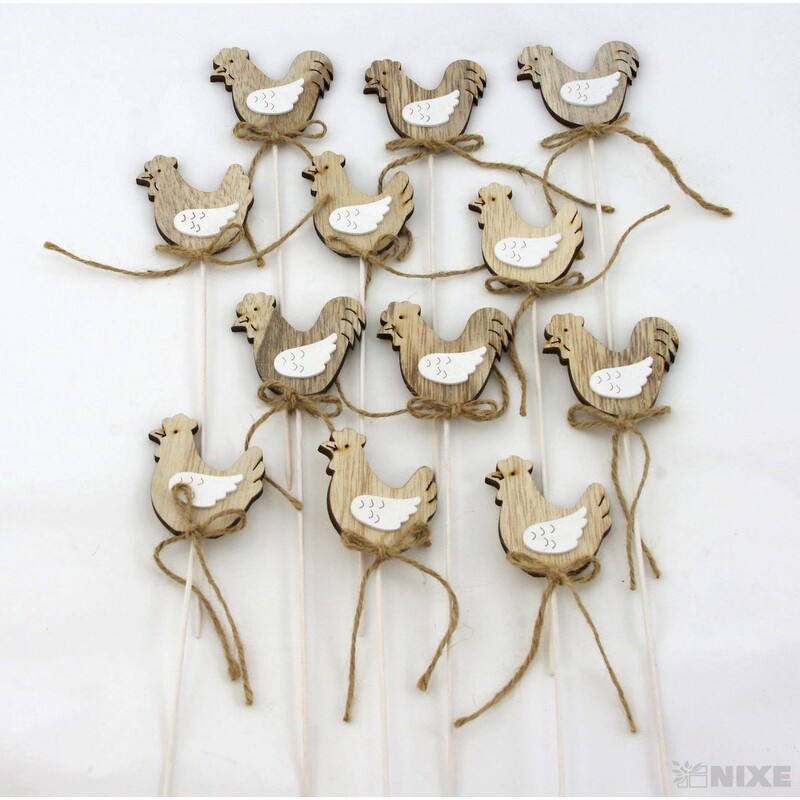 ZÁPICH SLEPICE 12ks 6x25cm*MIX BAREV