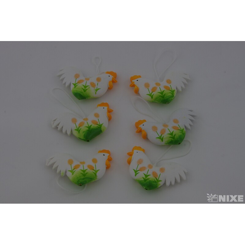 ZÁVĚS KOHOUT 6ks 6cm*