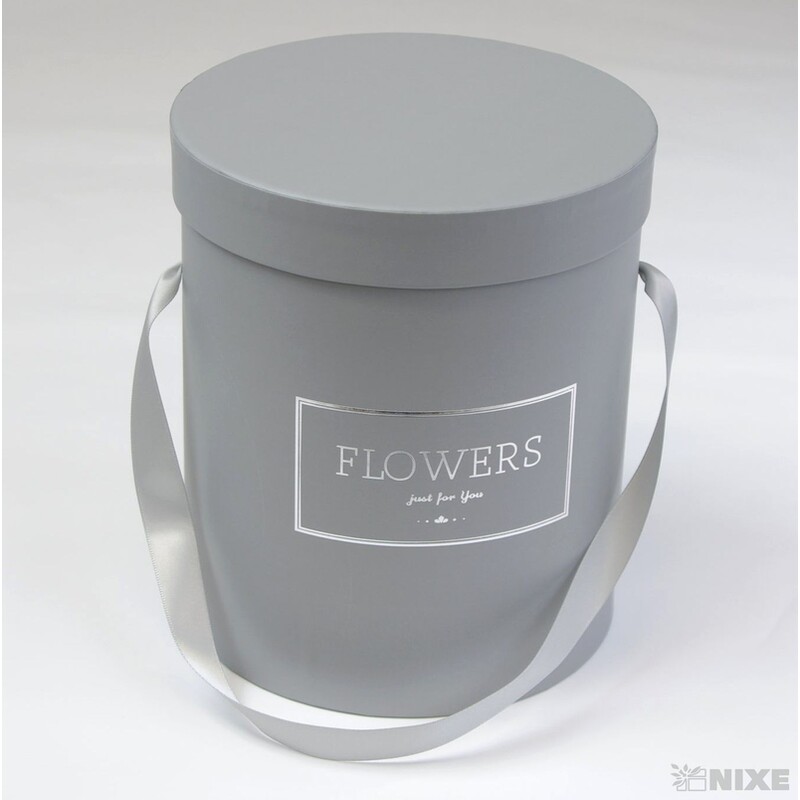 KVĚTINOVÝ BOX 15x17cm*ŠEDÁ