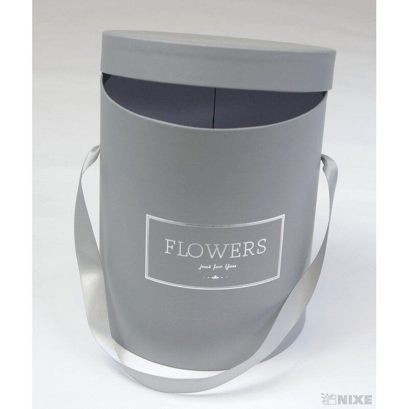 KVĚTINOVÝ BOX 15x17cm*ŠEDÁ