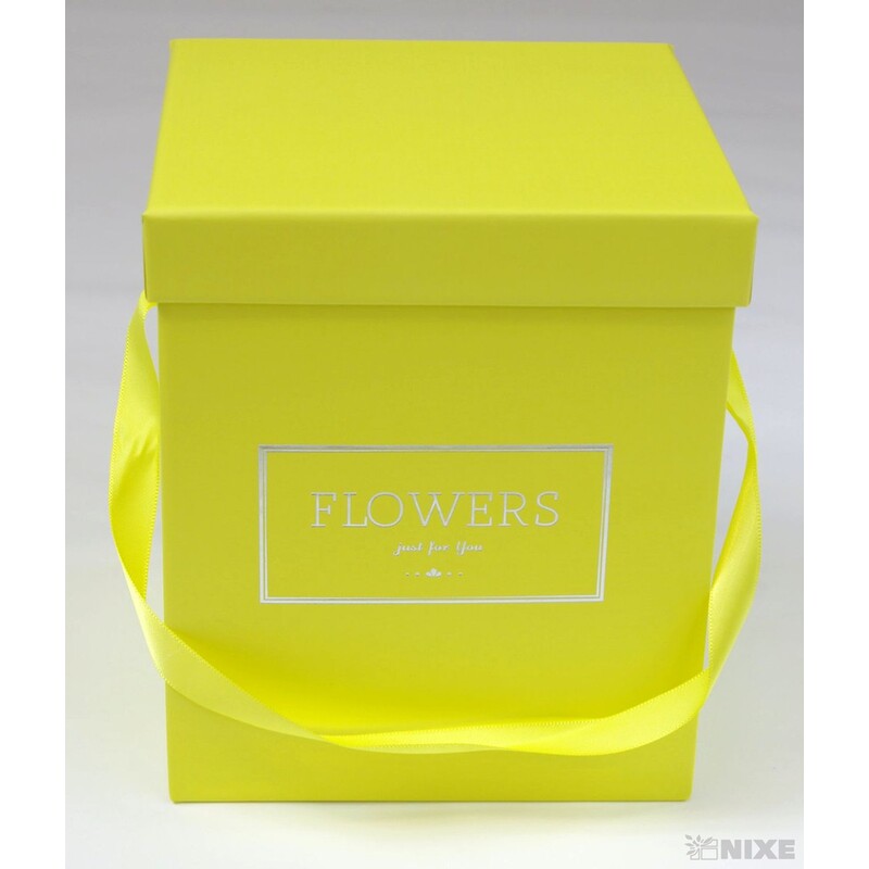 KVĚTINOVÝ BOX 15x18x15cm*ŽLUTÁ