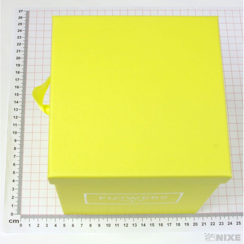 KVĚTINOVÝ BOX 15x18x15cm*ŽLUTÁ