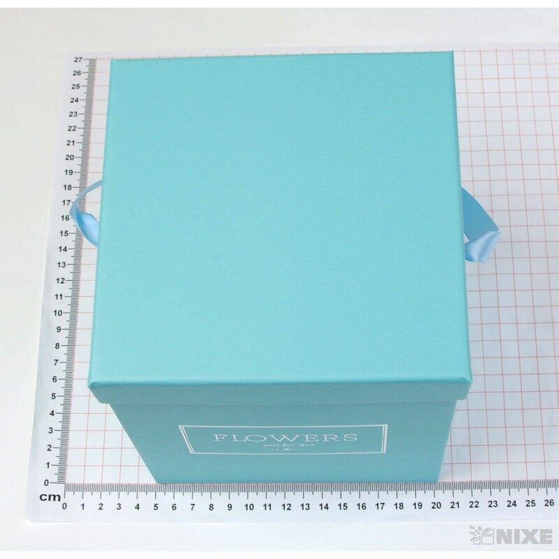 KVĚTINOVÝ BOX 15x18x15cm*MODRÁ