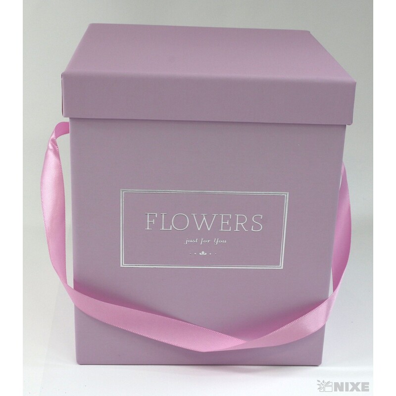 KVĚTINOVÝ BOX 15x18x15cm*RŮŽOVÁ