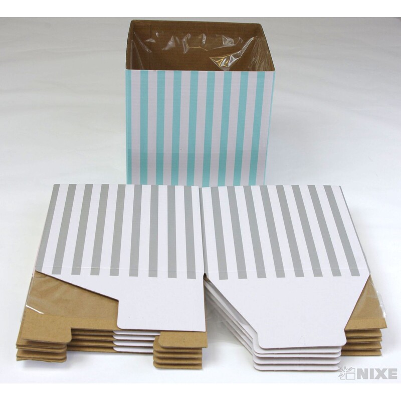 KVĚTINOVÝ BOX 6ks 14,5x15,5cm*MIX BAREV