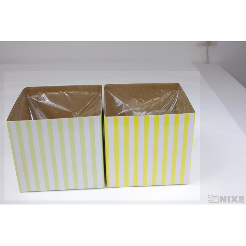 KVĚTINOVÝ BOX 6ks 14,5x15,5cm*MIX BAREV