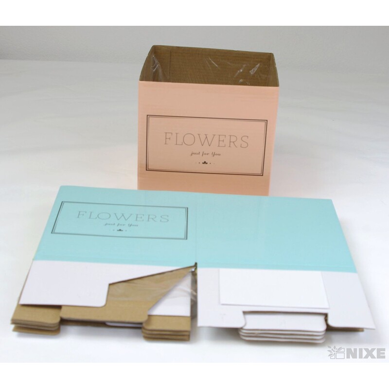 KVĚTINOVÝ BOX 6ks 14,5x15,5cm*MIX BAREV