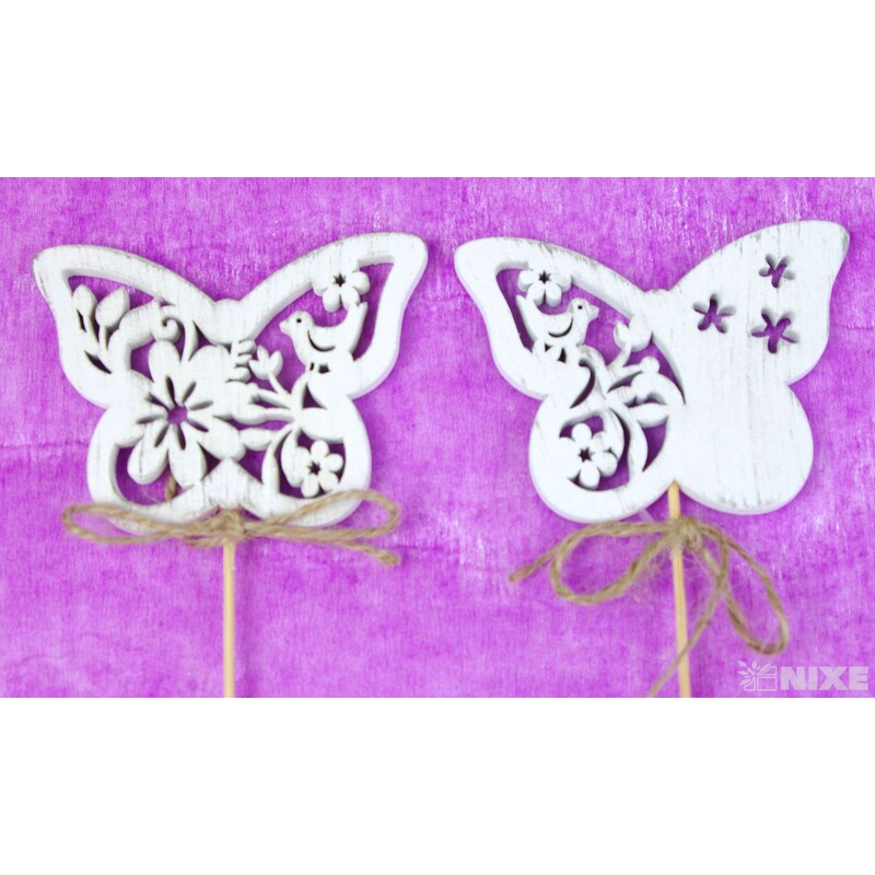 ZÁPICH MOTÝL 6x26cm 10ks*BÍLÁ