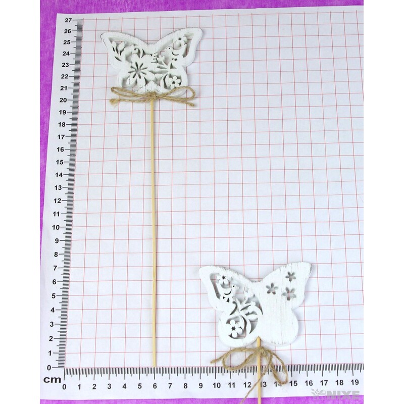 ZÁPICH MOTÝL 6x26cm 10ks*BÍLÁ