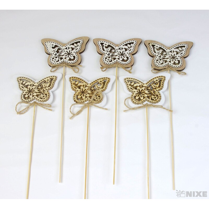 ZÁPICH MOTÝL 6x26cm 6ks*BÍLÁ V+