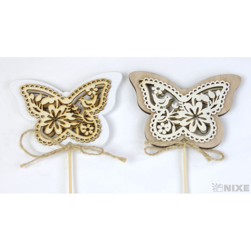 ZÁPICH MOTÝL 6x26cm 6ks*BÍLÁ V+