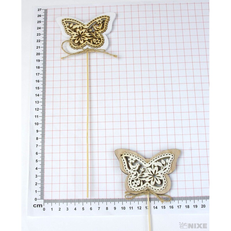 ZÁPICH MOTÝL 6x26cm 6ks*BÍLÁ V+