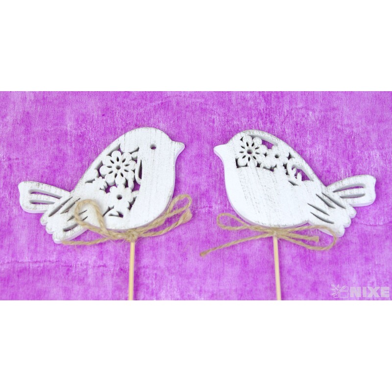 ZÁPICH PTÁČEK 8x26x5cm 10ks*BÍLÁ