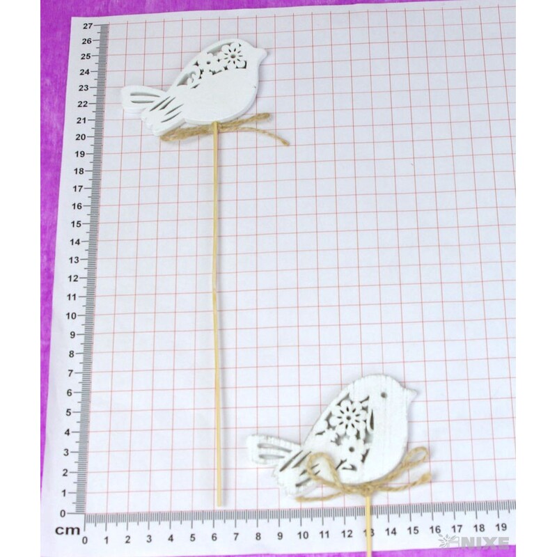 ZÁPICH PTÁČEK 8x26x5cm 10ks*BÍLÁ