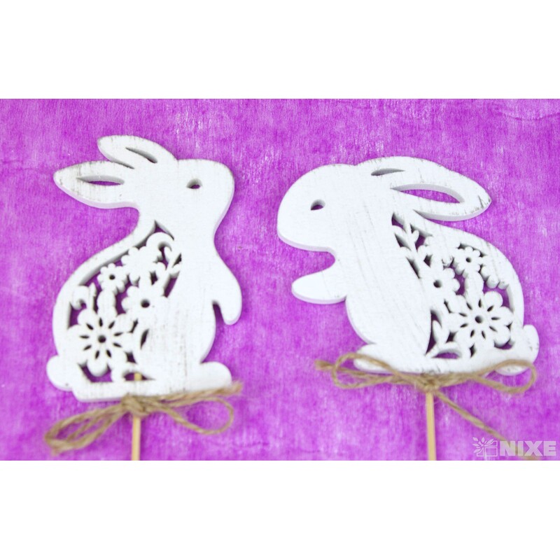 ZÁPICH ZAJÍC 6x27cm 10ks*BÍLÁ