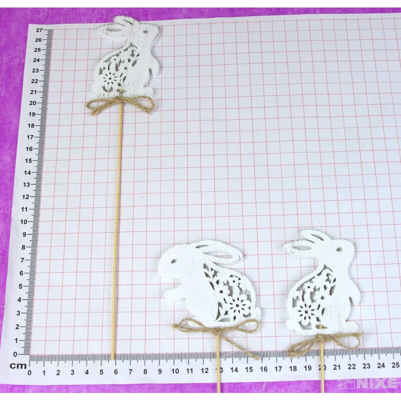 ZÁPICH ZAJÍC 6x27cm 10ks*BÍLÁ