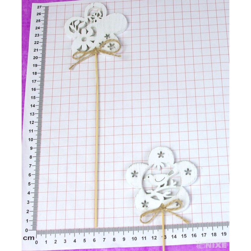 ZÁPICH KVĚT 7x27cm 10ks*BÍLÁ