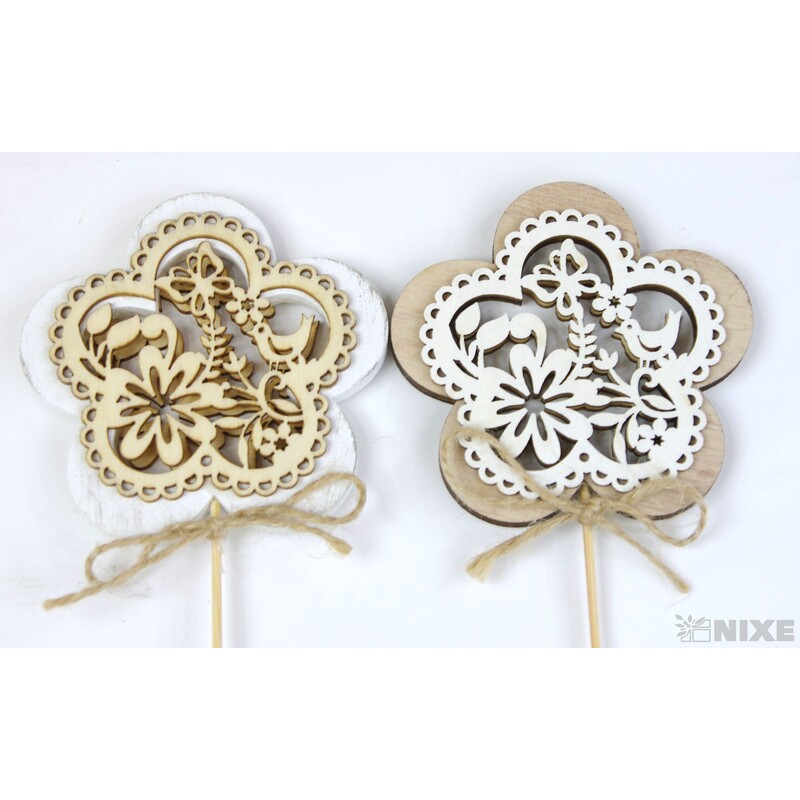 ZÁPICH KVĚT 8x28cm 6ks*BÍLÁ V+