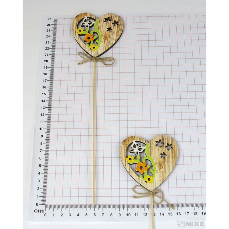 ZÁPICH SRDCE 7x28cm 6ks*PŘÍRODNÍ