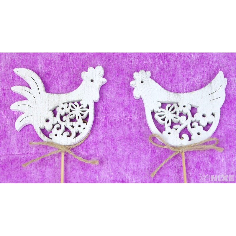 ZÁPICH SLEPICE 7,5x27cm 10ks*BÍLÁ