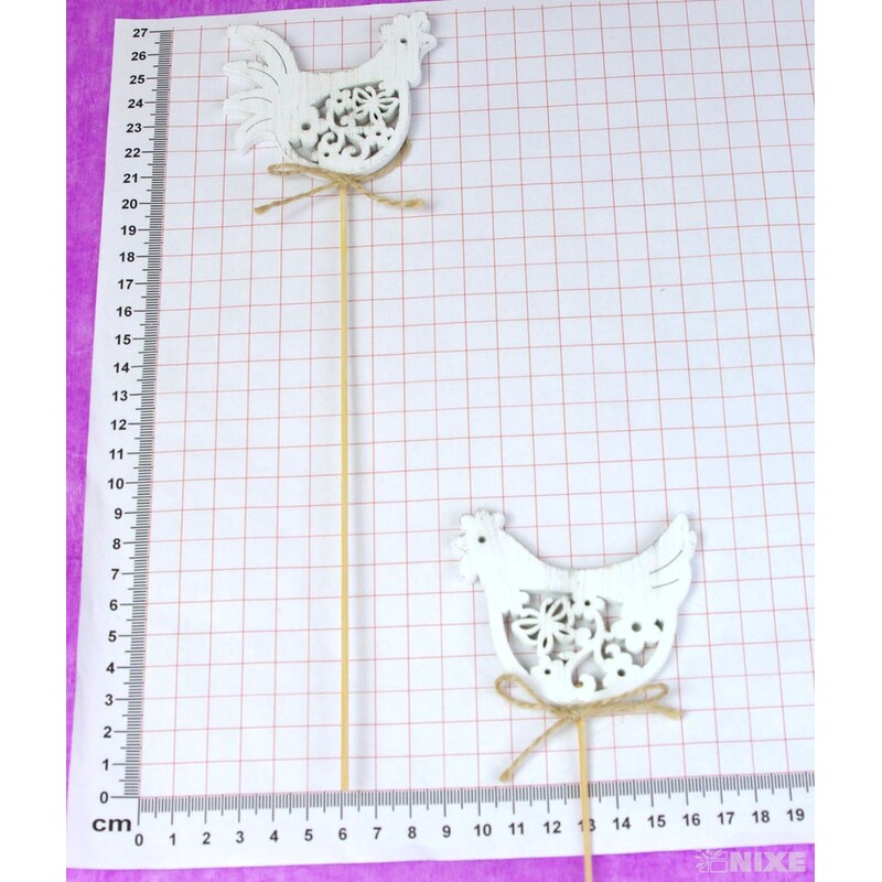 ZÁPICH SLEPICE 7,5x27cm 10ks*BÍLÁ