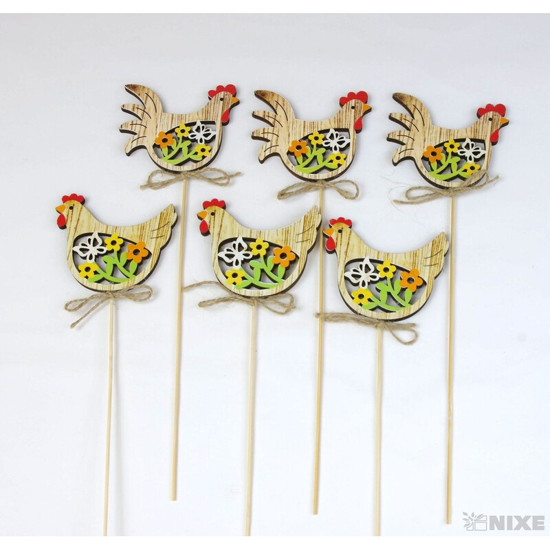 ZÁPICH SLEPICE 7x28cm 6ks*BÍLÁ