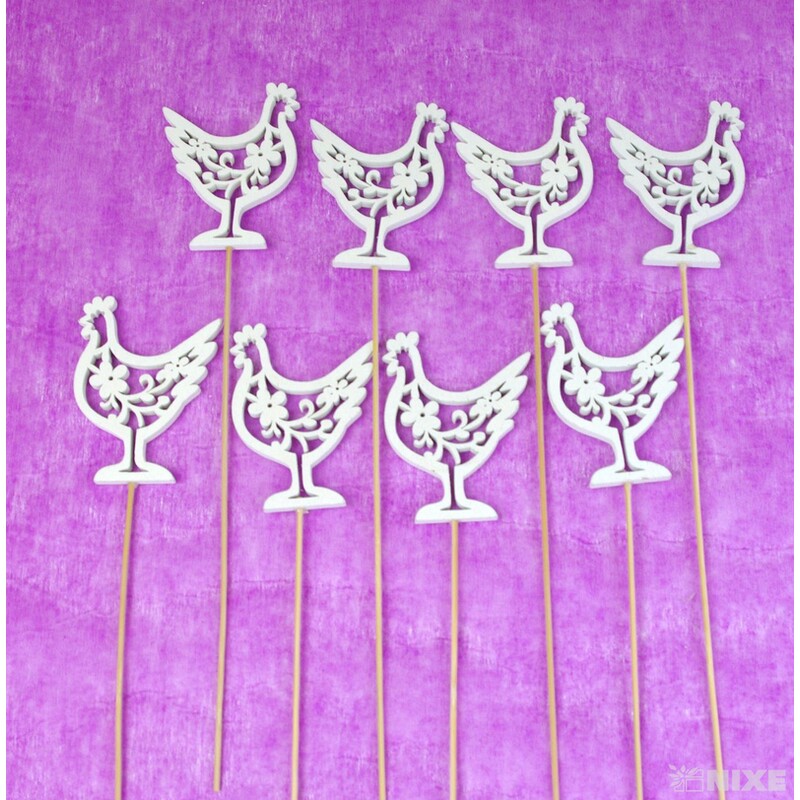 ZÁPICH VELIKONOCE 8x31cm 8ks*BÍLÁ