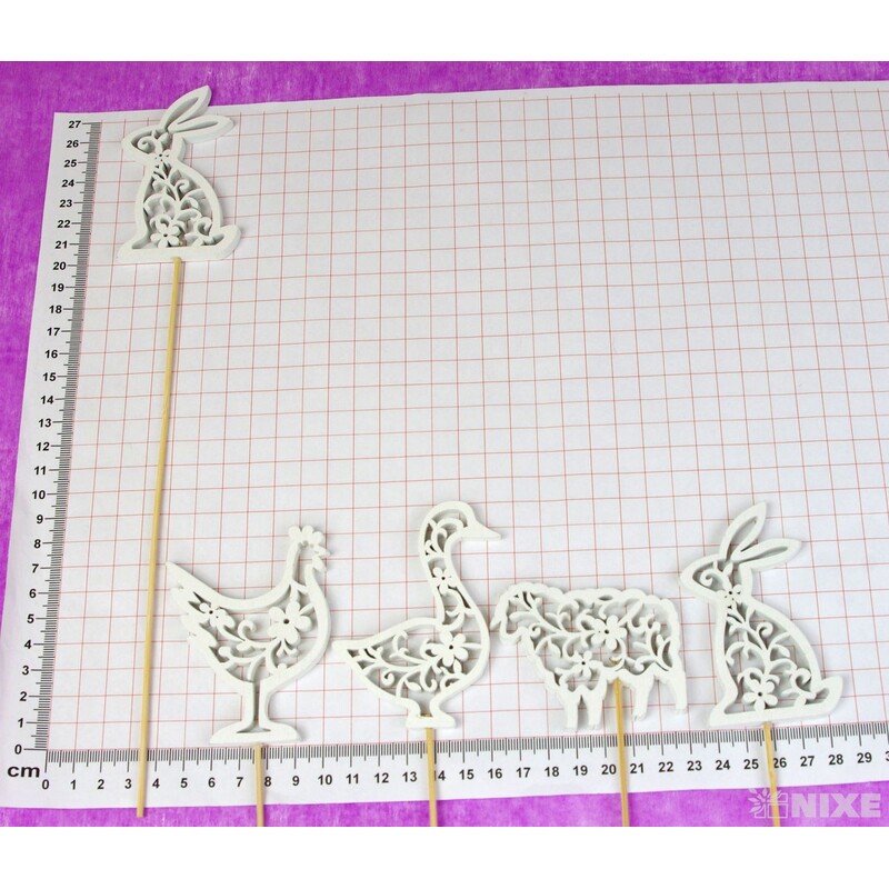 ZÁPICH VELIKONOCE 8x31cm 8ks*BÍLÁ