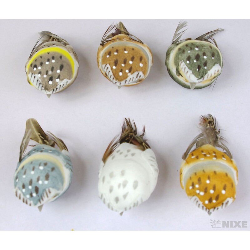 PTÁČEK KLIPS 6cm 6ks*MIX BAREV