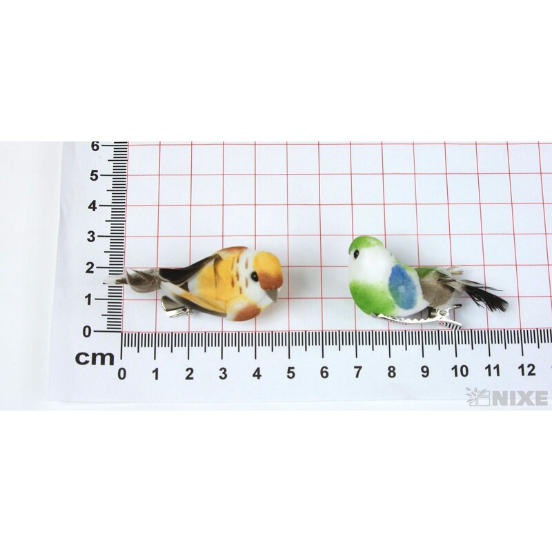 PTÁČEK KLIPS 5cm 12ks*MIX BAREV