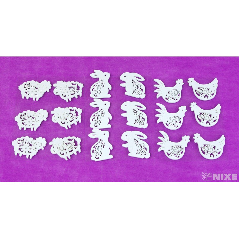 MIX NALEPOVACÍ 4cm 6ks*BÍLÁ