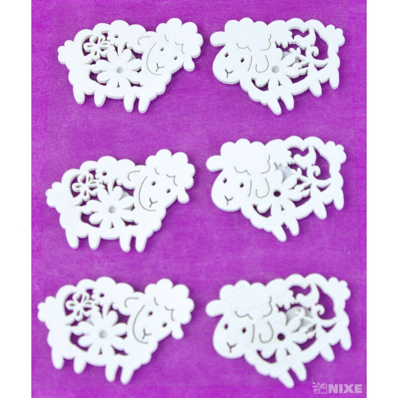 MIX NALEPOVACÍ 4cm 6ks*BÍLÁ