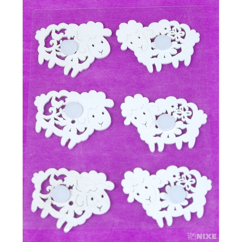 MIX NALEPOVACÍ 4cm 6ks*BÍLÁ