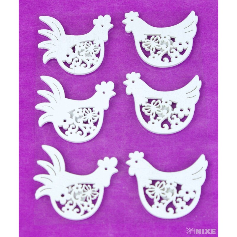 MIX NALEPOVACÍ 4cm 6ks*BÍLÁ