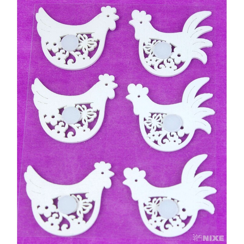 MIX NALEPOVACÍ 4cm 6ks*BÍLÁ