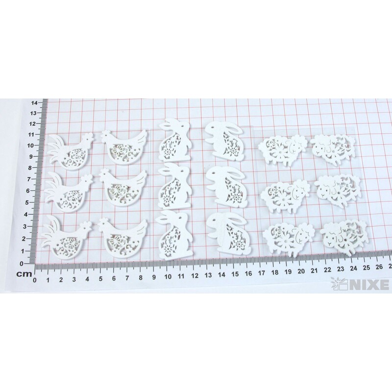 MIX NALEPOVACÍ 4cm 6ks*BÍLÁ