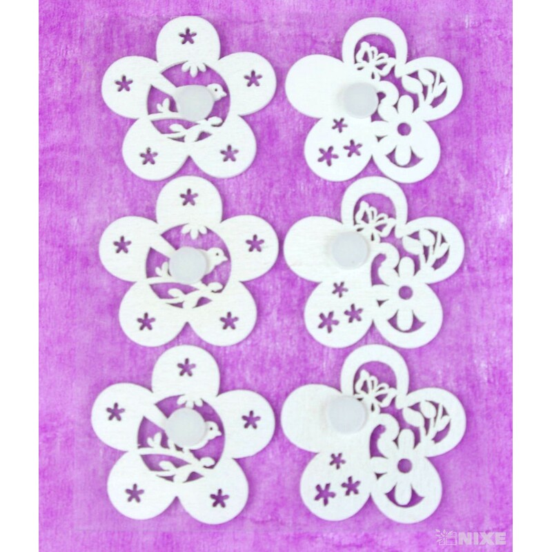 MIX NALEPOVACÍ 4cm 6ks*BÍLÁ