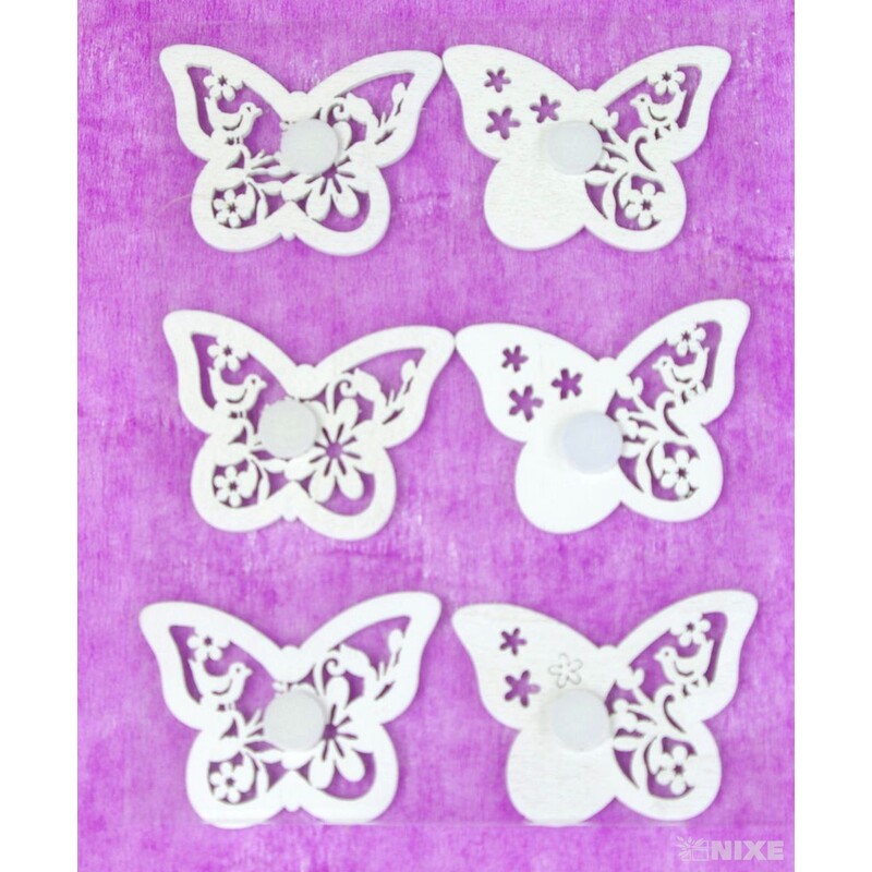 MIX NALEPOVACÍ 4cm 6ks*BÍLÁ