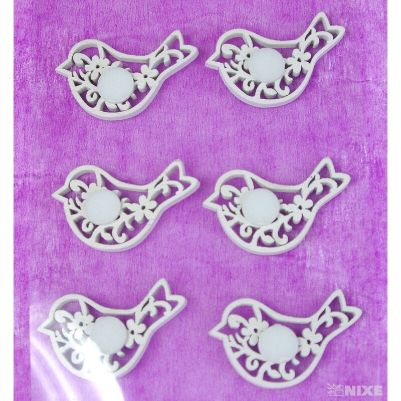 MIX NALEPOVACÍ 3cm 6ks*BÍLÁ