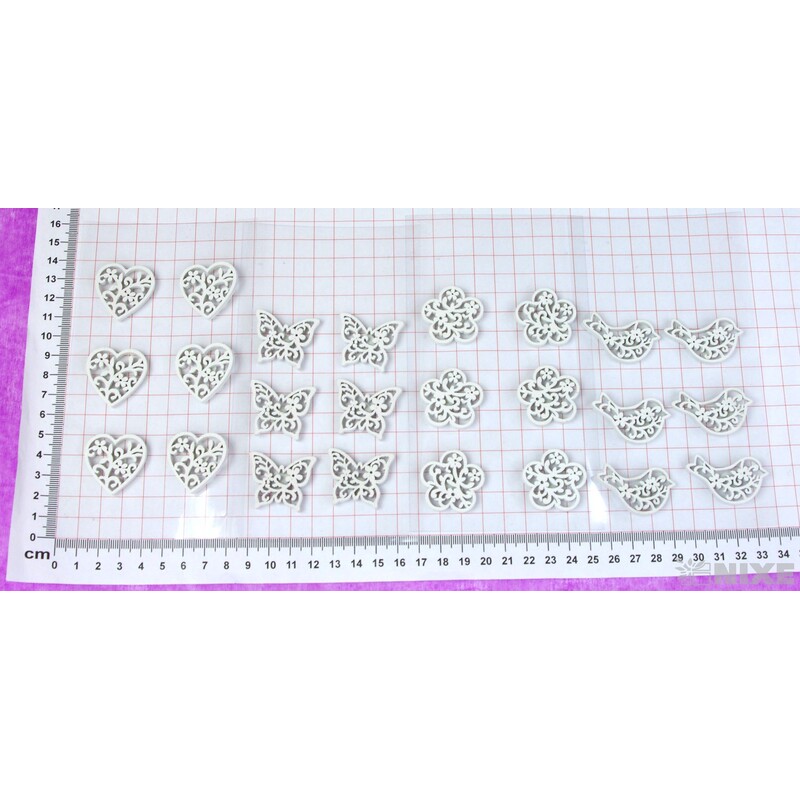 MIX NALEPOVACÍ 3cm 6ks*BÍLÁ