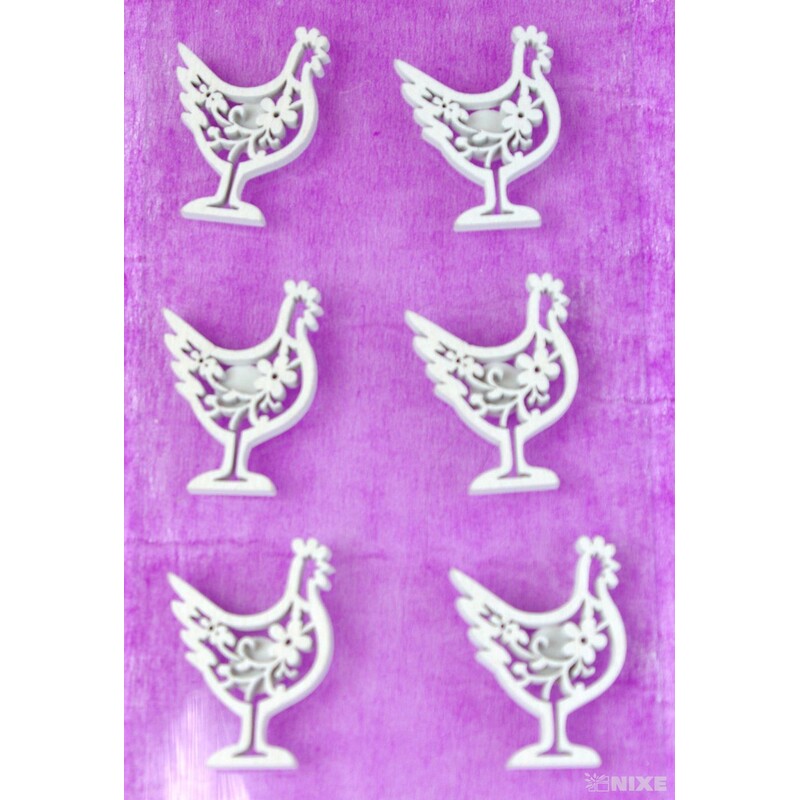 MIX NALEPOVACÍ 3cm 6ks*BÍLÁ